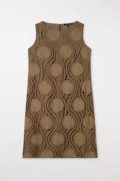 Hot LUISA CERANO Minikleid In Crochet-Optik tobacco