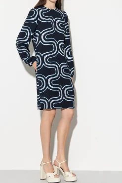 Discount LUISA CERANO Minikleid Mit Wave-Print multi