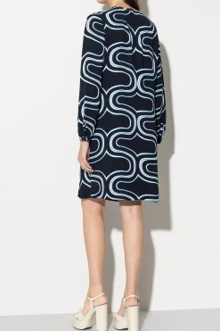 Discount LUISA CERANO Minikleid Mit Wave-Print multi