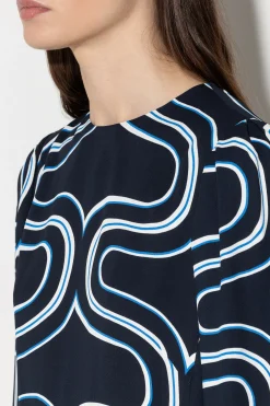 Discount LUISA CERANO Minikleid Mit Wave-Print multi