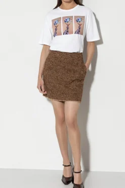Hot LUISA CERANO Minirock Mit Metallic-Effekt hazelnut