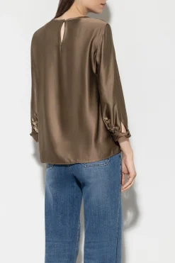 Online LUISA CERANO Pailletten-Bluse tobacco