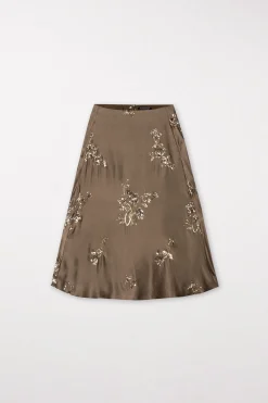 Hot LUISA CERANO Pailletten-Rock tobacco