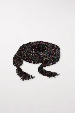 Best LUISA CERANO Pailletten-Schal deep black