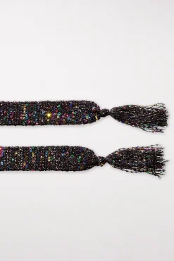 Best LUISA CERANO Pailletten-Schal deep black