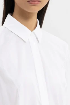 Sale LUISA CERANO Popeline Stretch Bluse white