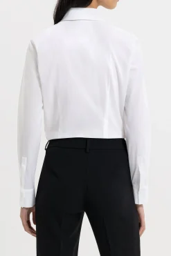 Sale LUISA CERANO Popeline Stretch Bluse white