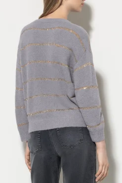 Clearance LUISA CERANO Pullover Aus Alpaka-Mix silver grey