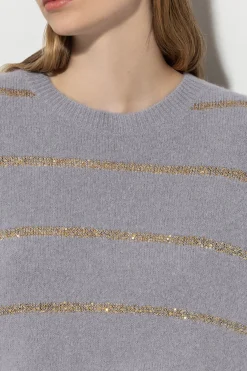 Clearance LUISA CERANO Pullover Aus Alpaka-Mix silver grey