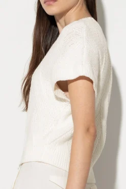 Sale LUISA CERANO Pullover Aus Baumwoll-Mix off-white