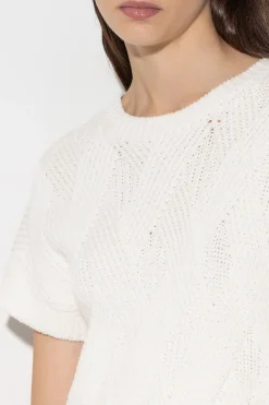 Sale LUISA CERANO Pullover Aus Baumwoll-Mix off-white