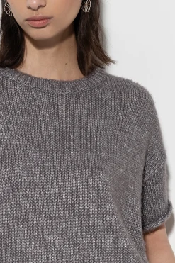 Best LUISA CERANO Pullover Aus Woll-Mix taupe