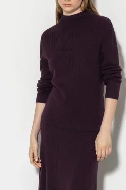 LUISA CERANO Pullover In Rippstruktur burgundy