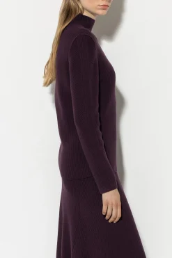 LUISA CERANO Pullover In Rippstruktur burgundy