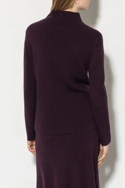 LUISA CERANO Pullover In Rippstruktur burgundy