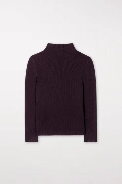 LUISA CERANO Pullover In Rippstruktur burgundy