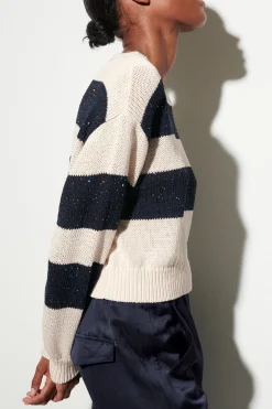 New LUISA CERANO Pullover Mit Blockstreifen