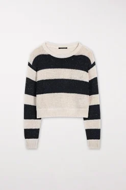 New LUISA CERANO Pullover Mit Blockstreifen