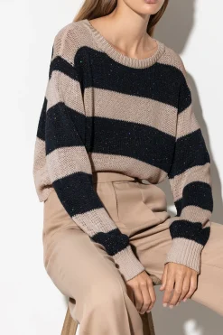 New LUISA CERANO Pullover Mit Blockstreifen