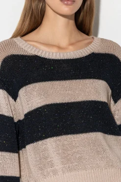 New LUISA CERANO Pullover Mit Blockstreifen