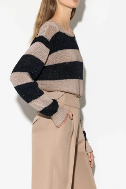 New LUISA CERANO Pullover Mit Blockstreifen
