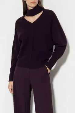 Hot LUISA CERANO Pullover Mit Cutout-Detail burgundy