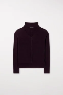 Hot LUISA CERANO Pullover Mit Cutout-Detail burgundy