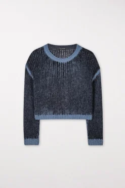 Outlet LUISA CERANO Pullover Mit Spray-Effekt smoky blue / greyish blue