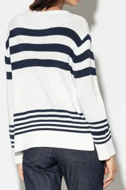 Discount LUISA CERANO Pullover Mit Streifen milk / dark navy