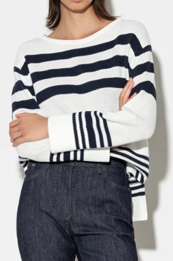 Discount LUISA CERANO Pullover Mit Streifen milk / dark navy