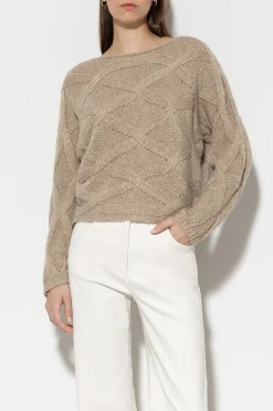 Best LUISA CERANO Pullover Mit Zopfmuster gold