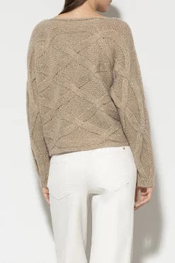 Best LUISA CERANO Pullover Mit Zopfmuster gold