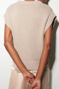 Hot LUISA CERANO Pullunder Mit Ajour-Details cashew