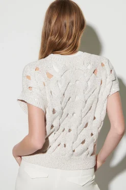 Discount LUISA CERANO Pullunder Mit Zopfmuster