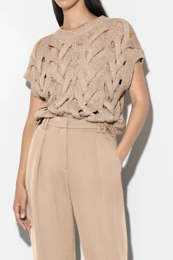 Discount LUISA CERANO Pullunder Mit Zopfmuster