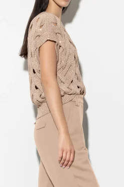 Discount LUISA CERANO Pullunder Mit Zopfmuster