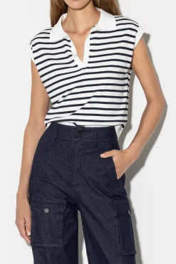 Hot LUISA CERANO Ringel-Polo dark navy / white
