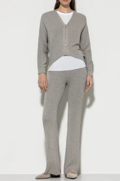 Best LUISA CERANO Rippstrick-Hose Mit Glanzgarn heather grey