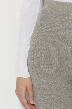 Best LUISA CERANO Rippstrick-Hose Mit Glanzgarn heather grey