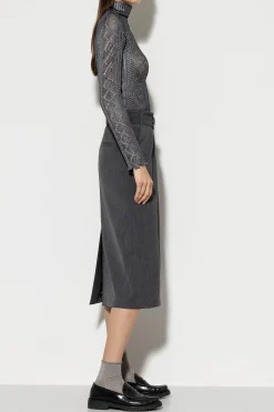 Online LUISA CERANO Rock Aus Kaschmir-Mix dark grey melange