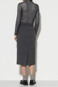 Online LUISA CERANO Rock Aus Kaschmir-Mix dark grey melange
