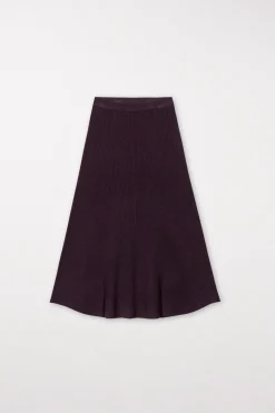 Hot LUISA CERANO Rock Mit Ripp-Struktur burgundy