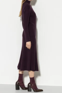 Hot LUISA CERANO Rock Mit Ripp-Struktur burgundy