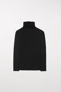 LUISA CERANO Rollkragenshirt black