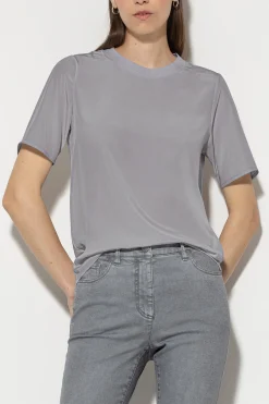 New LUISA CERANO Rundhalsshirt Mit Rippdetail