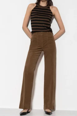 Sale LUISA CERANO Samt-Flared-Pants