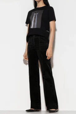 Sale LUISA CERANO Samt-Flared-Pants