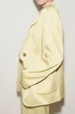 Hot LUISA CERANO Satin-Blazer pale citron