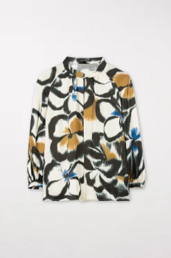 Discount LUISA CERANO Satin-Bluse Mit Flower-Print multi