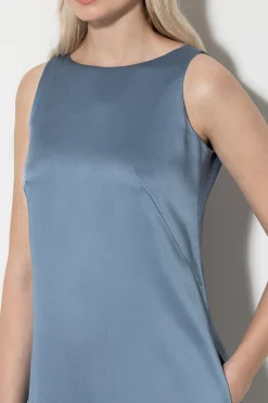 Best LUISA CERANO Satin-Minikleid smoky blue